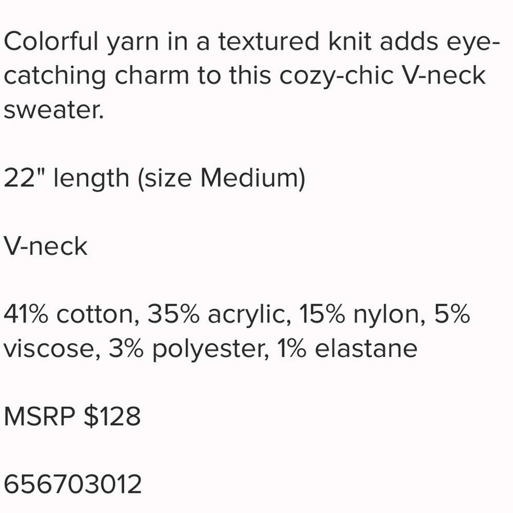 🧶NWT🤩|•FREE PEOPLE•| Cozy-Chic V-Neck Sweater🧶 - Picture 8 of 10